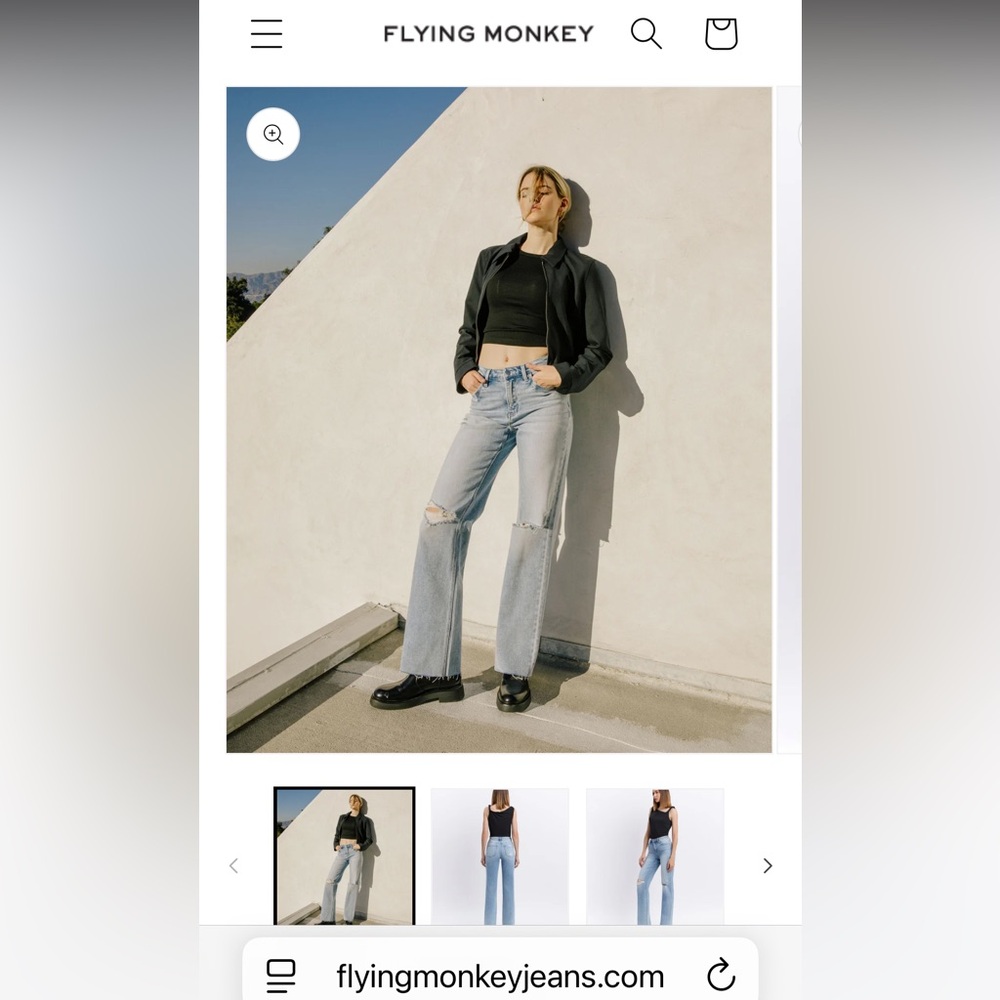 Flying Monkey Light Blue Flare Jeans